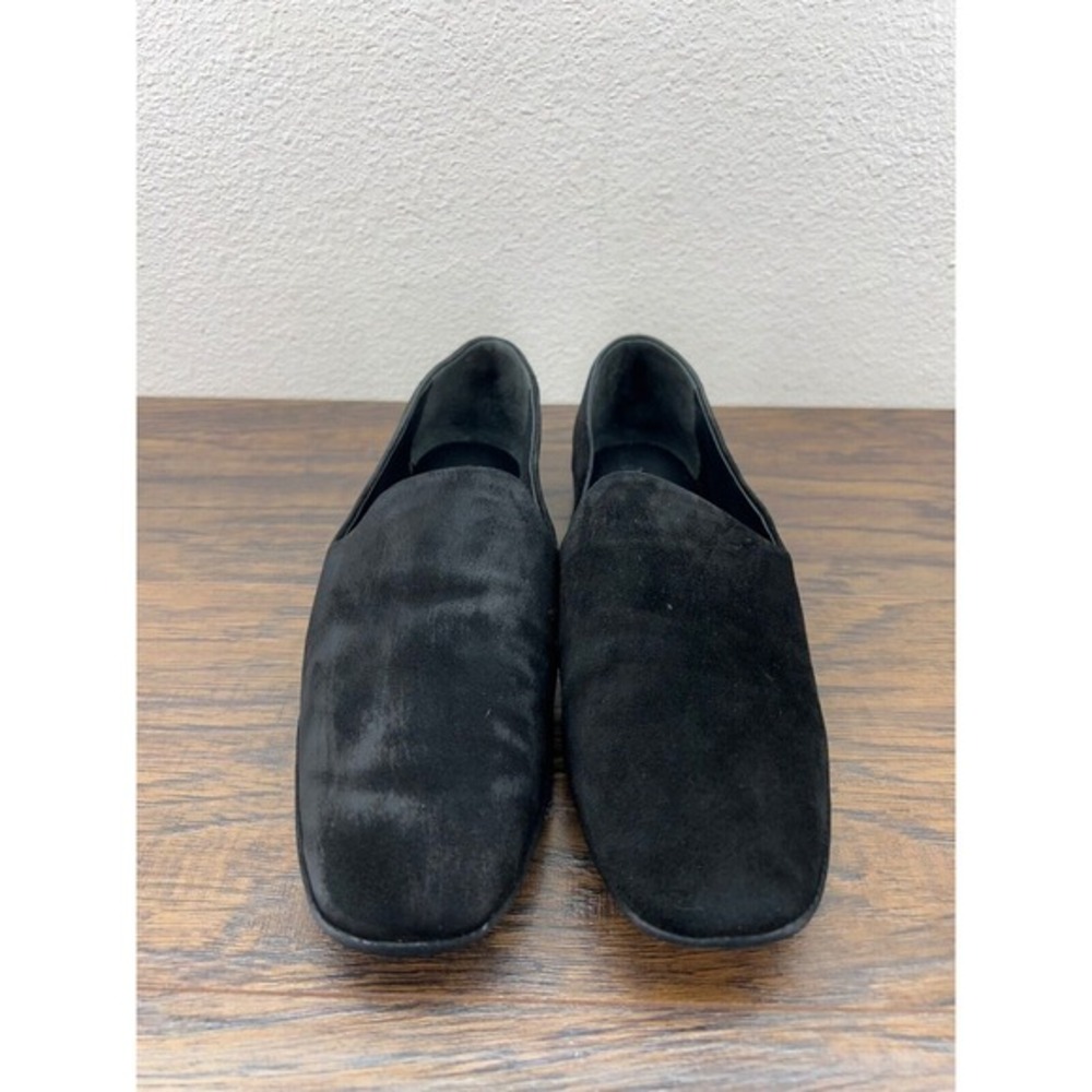VINCE Women's 6.5M Clark Loafer Flats Slip On Casual Shoes‎ Black Suede